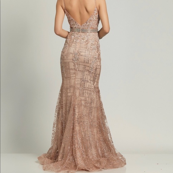 Rose gold prom dress (not Sherri hill) - Picture 3 of 5